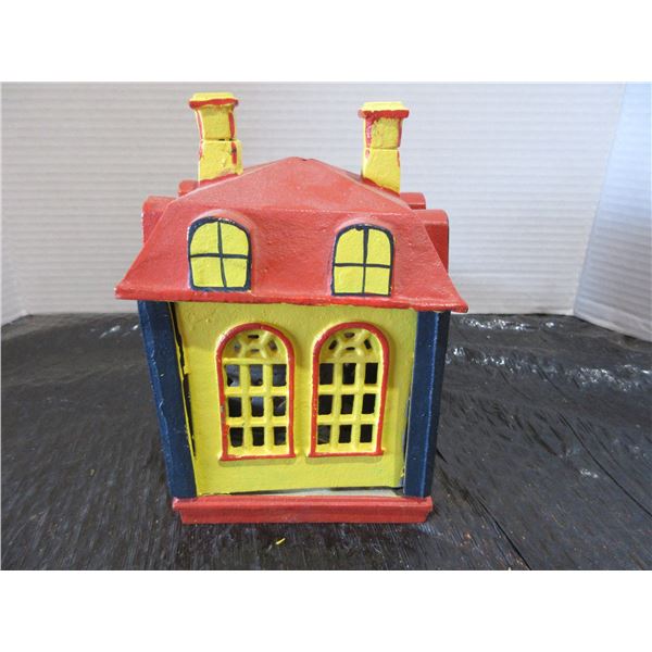 COLLECTABLE:  CAST IRON "NOVELTY BANK" (APPROX. 8"H)