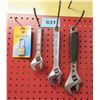 Image 1 : 3 - SAE CRESCENT WRENCHES & NEW PADLOCK WITH KEYS