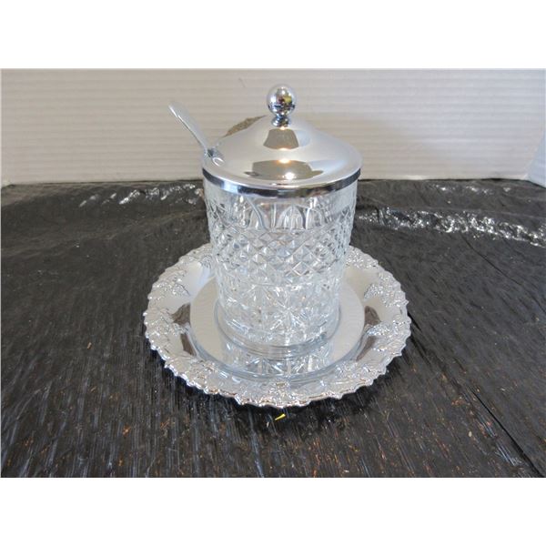 JAM JAR, LID SPOON & TRAY