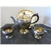 Image 2 : OLD ENGLISH COPPER TEAPOT, CREAM & SUGAR & TRAY