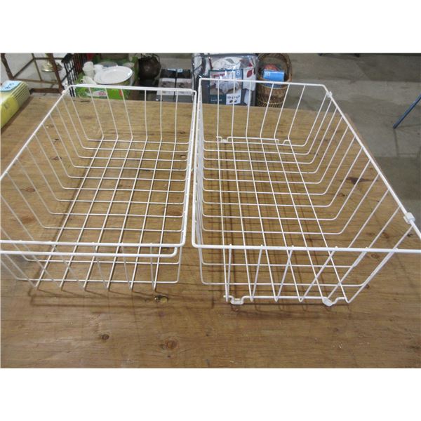2 - WIRE BASKETS (APPROX. 25"L X 15"W X 7"H)