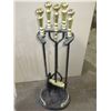 Image 2 : BLACK & BRASS FIRE PLACE TOOL SET