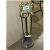 Image 3 : BLACK & BRASS FIRE PLACE TOOL SET