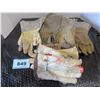 Image 1 : 5 PAIR LEATHER GLOVES (WELDING & WORK GLOVES) (APPROX. SIZE LARGE)