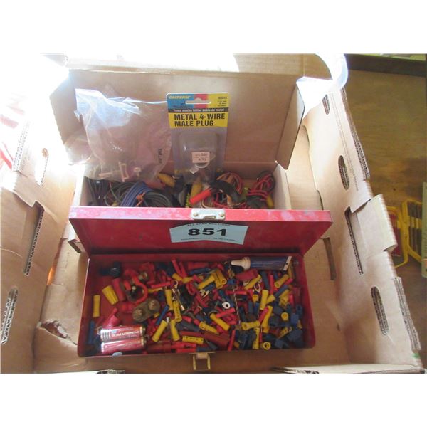 2 BOXES C/W ASSORTED ELECTRICAL SUPPLIES