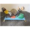 Image 1 : COLLECTABLE:  CAST IRON BANK (2 MEN) (APPROX. 9"L X 3"W X 5"H)