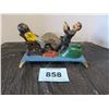 Image 3 : COLLECTABLE:  CAST IRON BANK (2 MEN) (APPROX. 9"L X 3"W X 5"H)