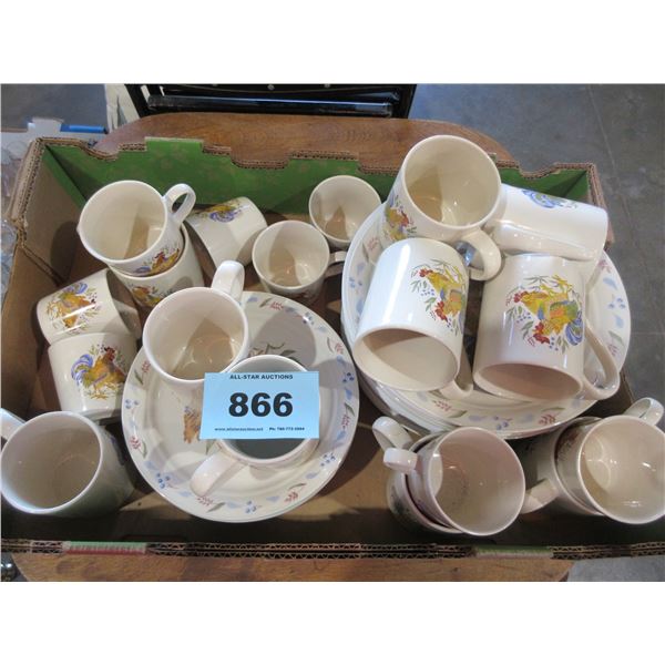 BOX C/W ROOSTER DISHWARE (CORELLE)