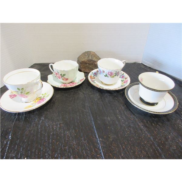 COLLECTABLE:  4 - CHINA CUPS & SAUCERS