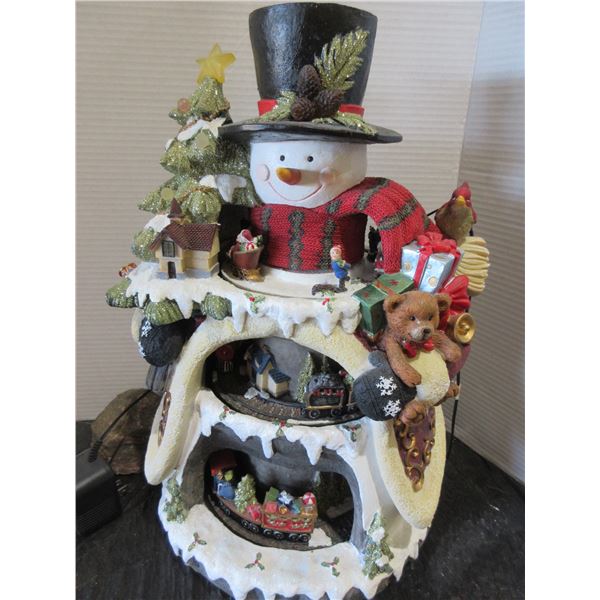 ANIMATED SNOWMAN C/W TRAIL (APPROX. 19"H)