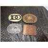 Image 1 : 4 ASSORTED BELT BUCKLES