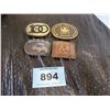 Image 6 : 4 ASSORTED BELT BUCKLES