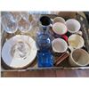 Image 1 : BOX C/W MUGS, PLATES, WINE GLASSES, ETC