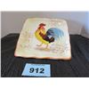 Image 3 : SQUARE ROOSTER PLATE (APPROX. 9" X 9")