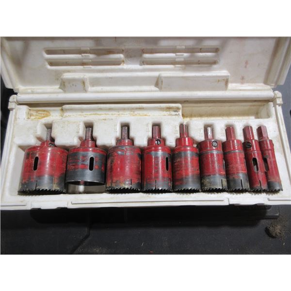 WHITE CASE C/W HOLE SAWS (INCOMPLETE)