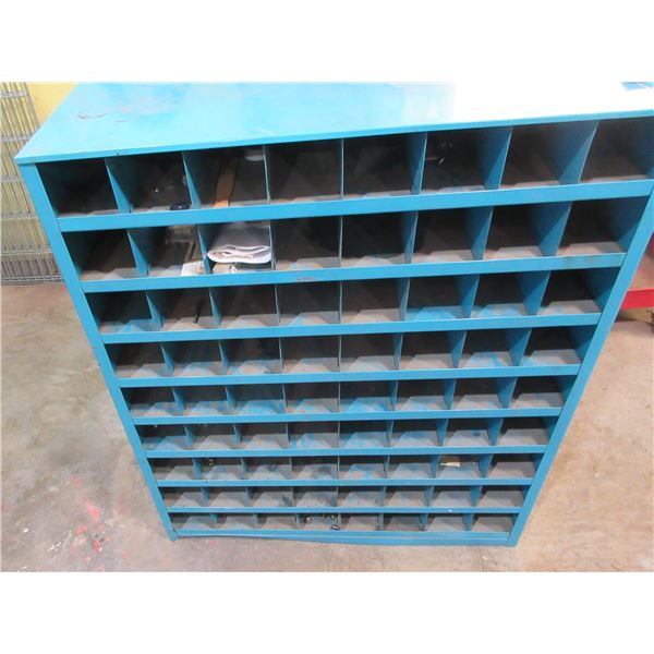 METAL BOLT BIN (72 BIN) (APPROX. 35"L X 12"W X 42"H)