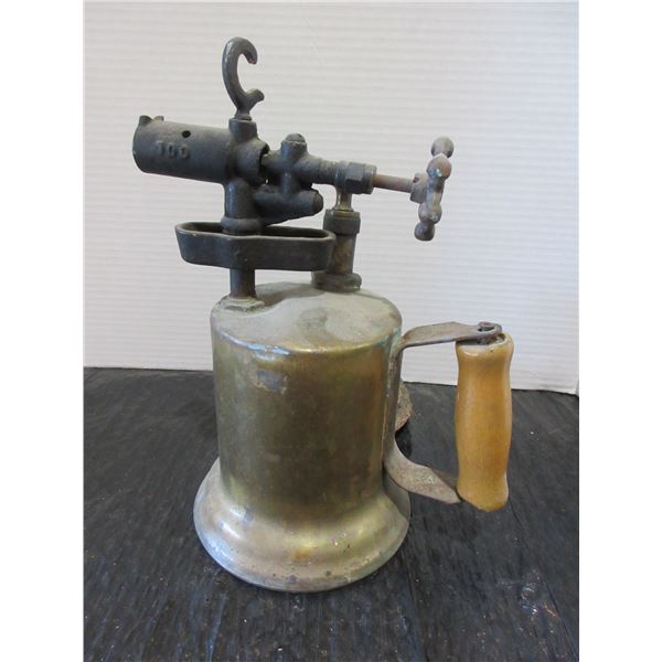 ANTIQUE:  BRASS BLOW TORCH (BUTLER) (NO 100)