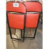 Image 1 : 2 - FOLDING CHAIRS (RED/BLACK)