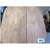 Image 3 : COLLECTABLE:  WOOD PARLOR TABLE (CRACK ON TOP) (APPROX. 24"H X 24"W X 29"H)