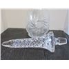 Image 5 : PINWHEEL CRYSTAL DECANTER & LID (APPROX. 28"H)