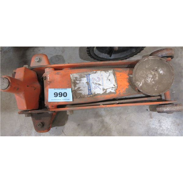 2 1/4" TON HYDRAULIC FLOOR JACK (WORKING)