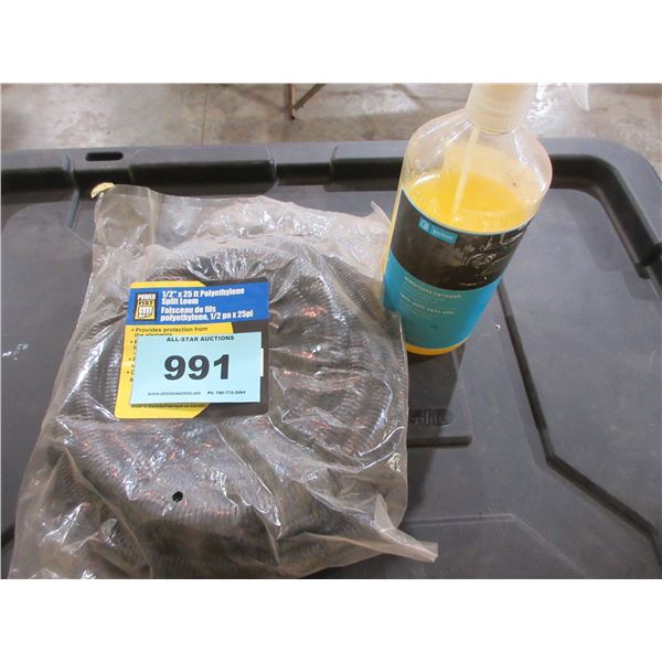 WIRE PROTECTOR (1/2" X 25'); WATERLESS CAR WASH