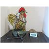 Image 2 : ROOSTER STAINED GLASS LAMP (APPROX. 15"H)