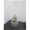 Image 1 : COLLECTABLE:  OIL LAMP & CHIMNEY (APPROX. 13"H)