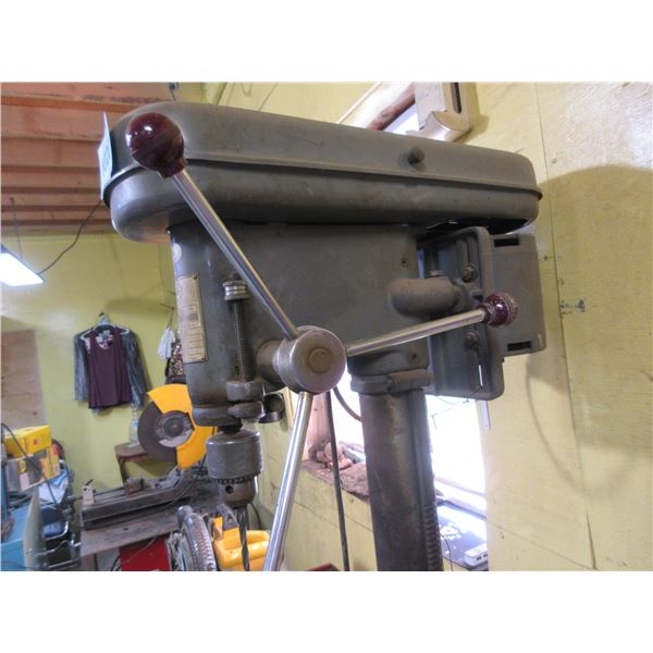 HERCULES FLOOR STYLE DRILL PRESS; 12 SPEED; STAND; VISE; 110 VOLT