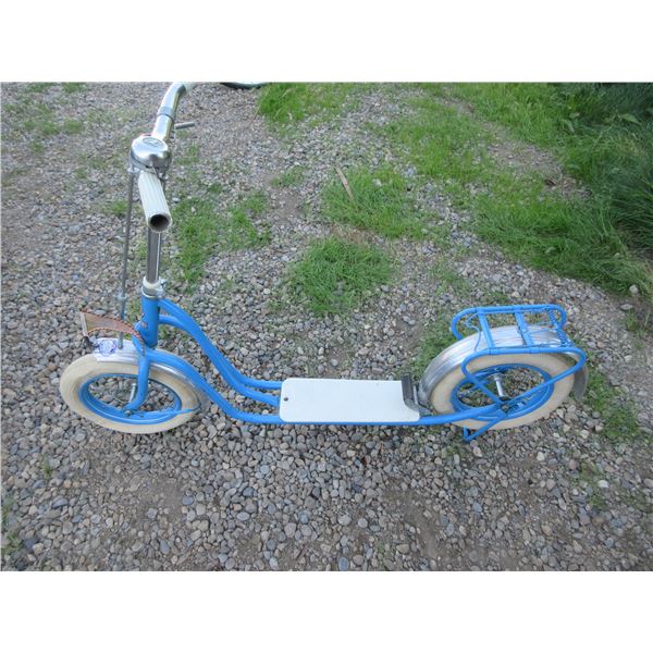 BLUE & WHITE 2 WHEEL SCOOTER