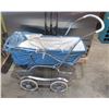 Image 1 : VINTAGE:  DOLL STROLLER/BASSINETTE (BLUE)