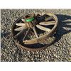 Image 1 : VINTAGE:  WAGON WHEEL (STEEL IS GOOD; WOOD IS ROTTEN) (APPROX 30" DIAMETER)