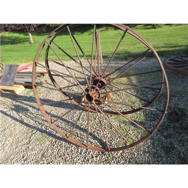 2 - 54" STEEL HAY RAKE WHEELS