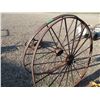 Image 2 : 2 - 54" STEEL HAY RAKE WHEELS