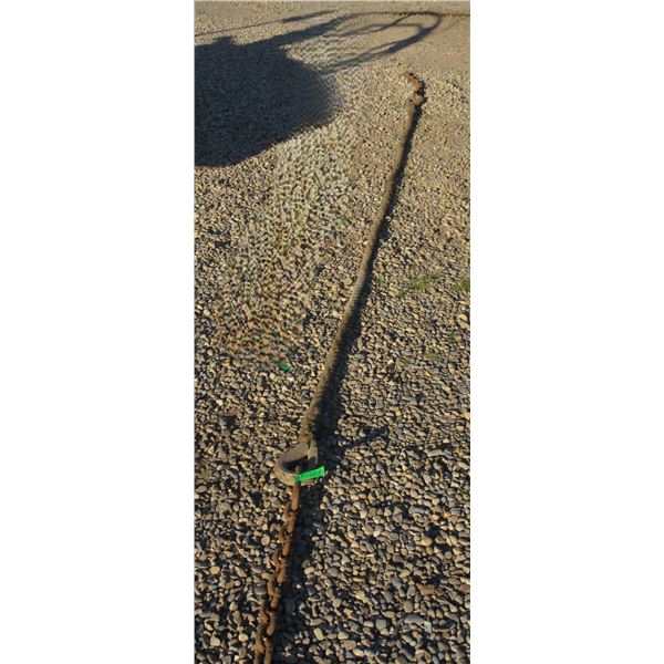 20' X APPROX. 1 1/2" TOW ROPE, 1/2" CHAIN & HOOKS