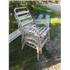 Image 1 : 4 METAL BAND LAWN CHAIRS (NO CUSHIONS)