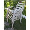 Image 2 : 4 METAL BAND LAWN CHAIRS (NO CUSHIONS)