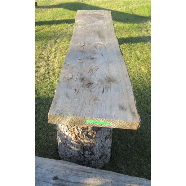 SPRUCE WOOD BENCH & TWO BLOCKS