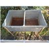 Image 3 : 2 - GALVANIZED WASH TUBS (ONE HAS WHEELS) (APPROX. 32" X 19" X 30"H)