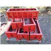 Image 1 : 6 - HEAVY DUTY RED METAL PLANTER BOXES (APPROX. 3' X 1' X 1'H)