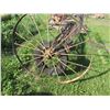 Image 3 : ANTIQUE:  10' STEEL WHEEL HAY RAKE