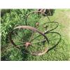 Image 2 : COLLECTABLE:  2 - 31" STEEL WHEELS & AXLE
