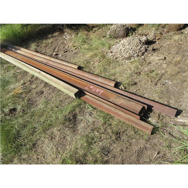 ASSORTMENT OF CHANNEL IRON (3", 4", 6" X 20'); ANGLE IRONS (APPROX. 3" X 16'),