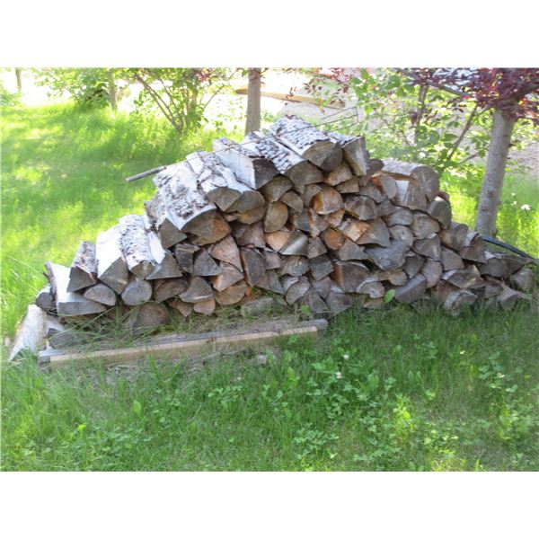 4 PILES OF SPRUCE FIRE WOOD (ONE PILE NOT SPLIT)