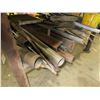 Image 5 : WELDING TABLE (APPROX. 58"L X 48"W X 37"H); 2 - 6" BENCH VISES & ASSORTED STEEL