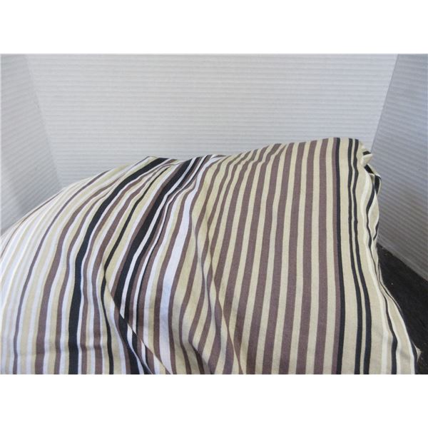 KING SIZE BROWN STRIPE DUVET COVER