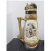 Image 1 : COLLECTABLE:  LARGE BEER STEIN & LID "DREAMS OF LONG AGO" (CHIPPED)
