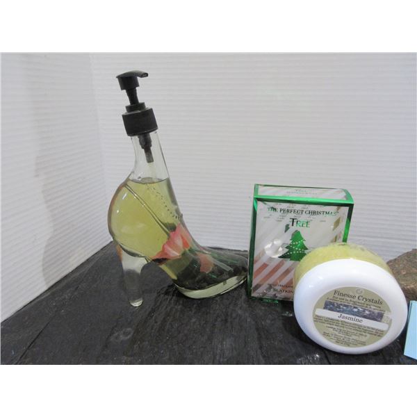 SHOE SOAP DISPENSER, FRAGRANCE CRYSTALS & AIR FRESHENER REFILLS