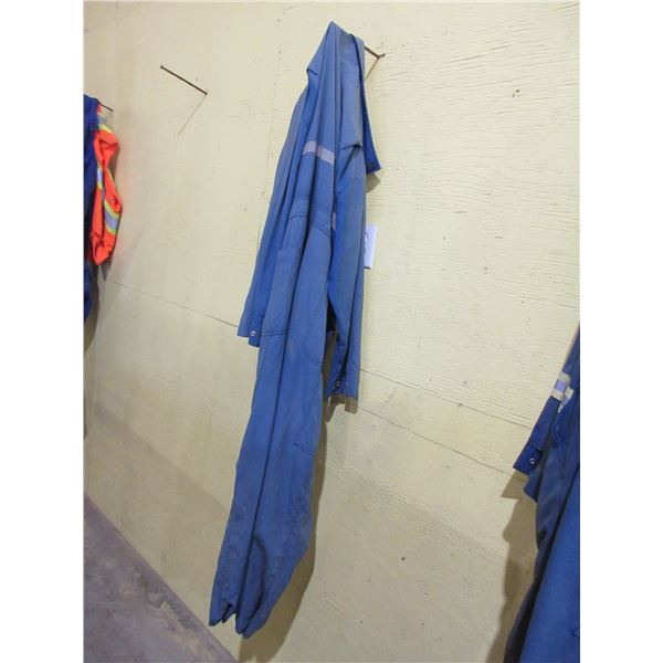 SAFETY VEST, 4 - PAIR COVERALLS (SIZE 48R, LARGE, 50 R)