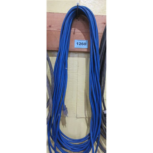 BLUE HEAVY DUTY EXTENSION CORD (APPROX. 100')